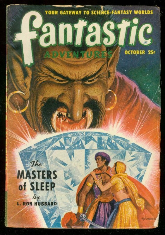 FANTASTIC ADVENTURES OCT 1950-HUBBARD-MASTERS OF SLEEP VG