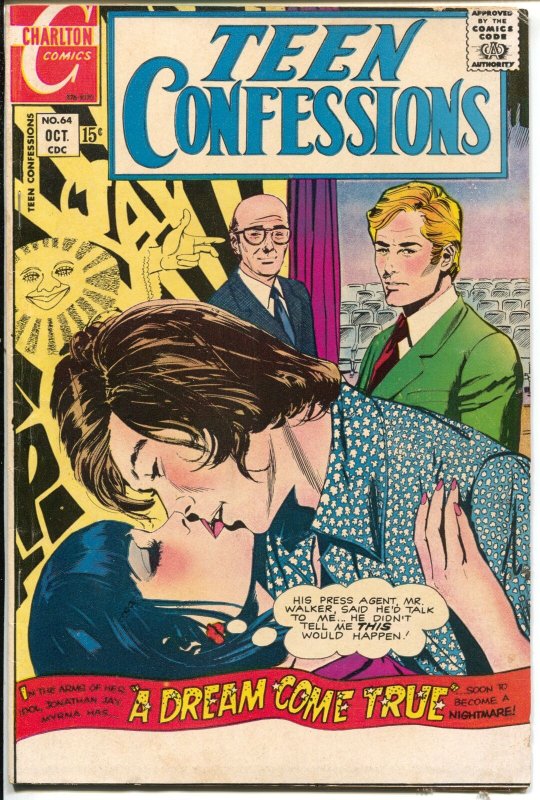 Teen Confessions #64 1970-Charlton-rock 'n' roll cover-VG/FN