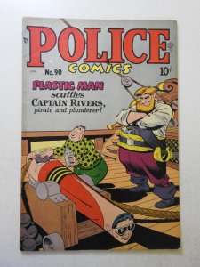 Police Comics #90 (1949) VG+ Condition 1 in cumulative spine split