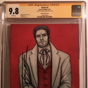 Boom! Grim #2 1:25 Frison Virgin SIGNED CGC 9.8 NM+/M