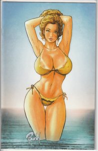 Cavewoman Double Feature Cover E Amryl Basement Comics NM LE450 COA Budd Root