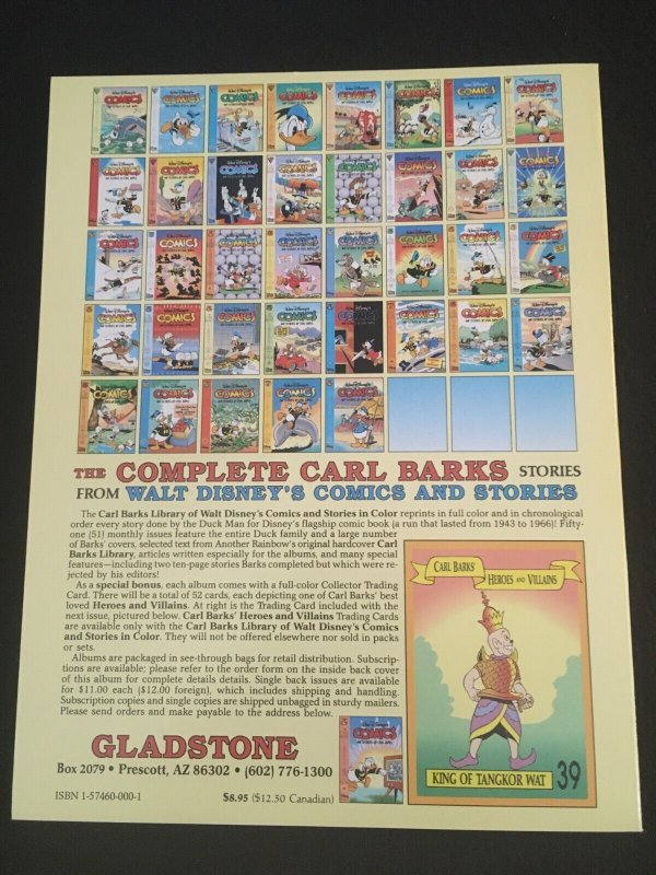 CARL BARKS LIBRARY OF WALT DISNEY'S COMICS AND STORIES IN COLOR #38 with Card