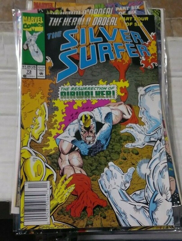 Silver Surfer # 73 1992 Marvel the herald ordeal pt 4 airwalker nova terrax fire