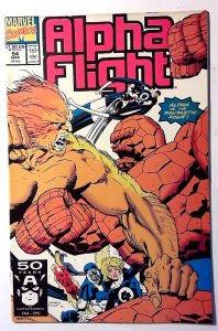 Alpha Flight #94 1991 Marvel Sasquatch Thing Human Torch Invisible Woman Comic