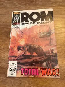 Rom Spaceknight # 52 FN Marvel Comic Book Total War 3 J409