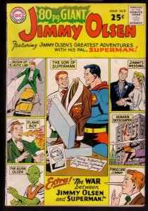 80 PAGE GIANT #2 1964-JIMMY OLSEN-SUPERMAN-ELASTIC LAD- VG/FN