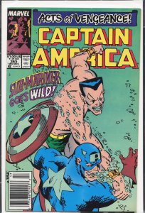 Captain America #365 Newsstand Edition (1989) Captain America