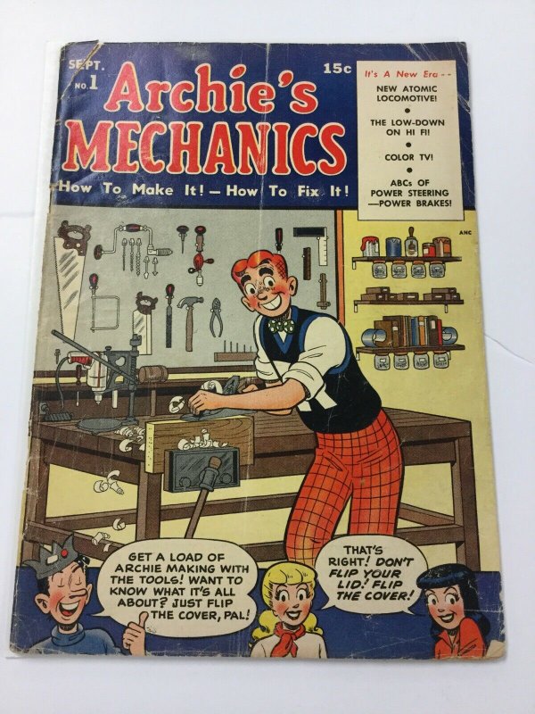 ARCHIES MECHANICS #1 G/VG 3.0 Golden age Archie,Betty,Veronica 