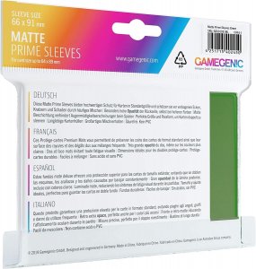MATTE Prime Sleeves: Green Gamegenics   TCG Gamegenic