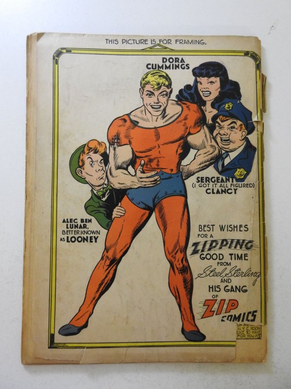 Top-Notch Comics #18 (1941) PR Condition book-length spine split