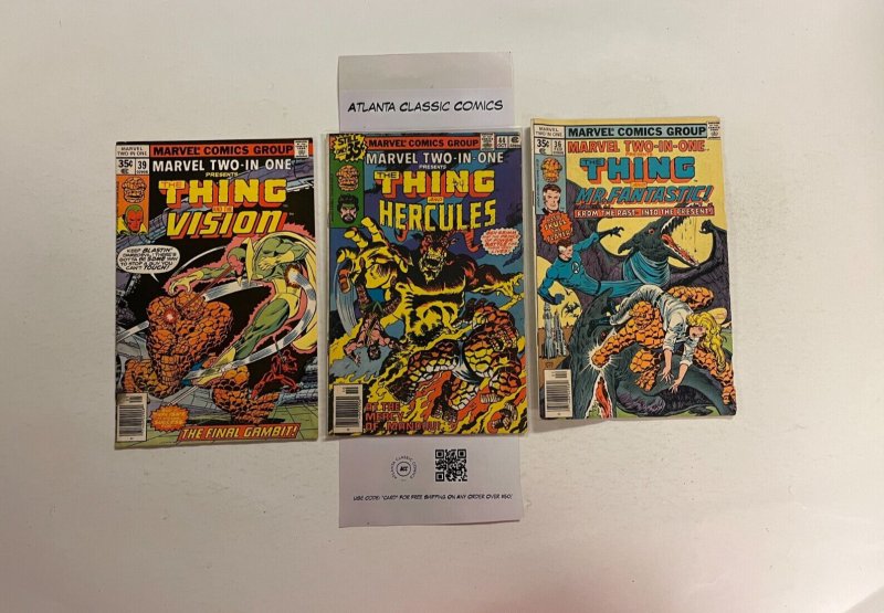 3 Marvel Two In One Marvel Comics Books #36 39 44 12 JW11