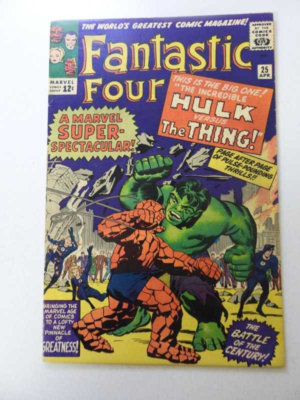 Fantastic Four #25 (1964) FN condition name written interior back cover