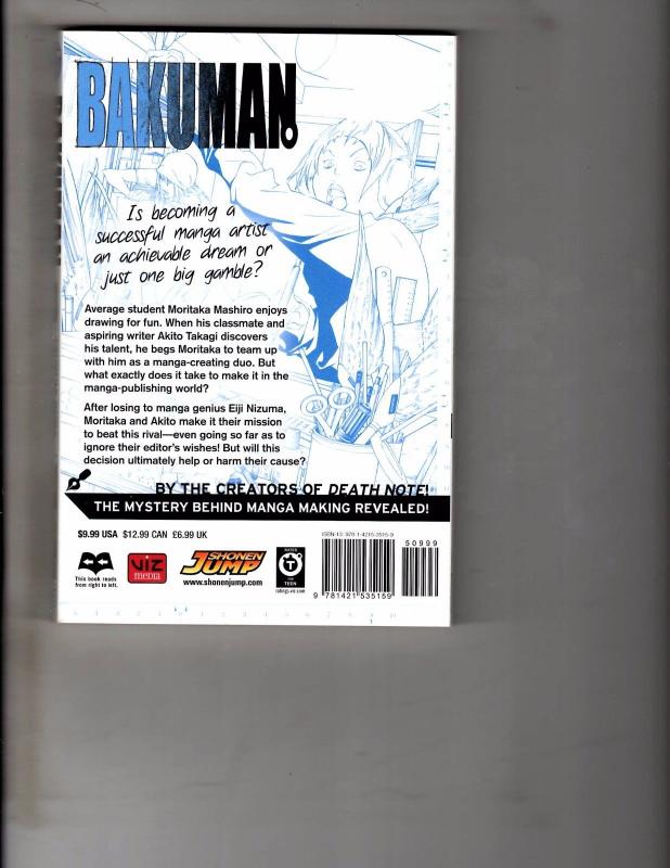 Bakuman Vol 3 TPB Manga Anime Bleach Naruto Dragonball Death Note WR1