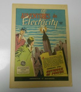 1946 ADVENTURES IN ELECTRICITY #3 Give-Away PROMO VF+ General Electric GE