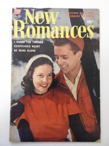 New Romances #10 (1952) FR/GD Cond moisture stain, 1/2 book-length spine split