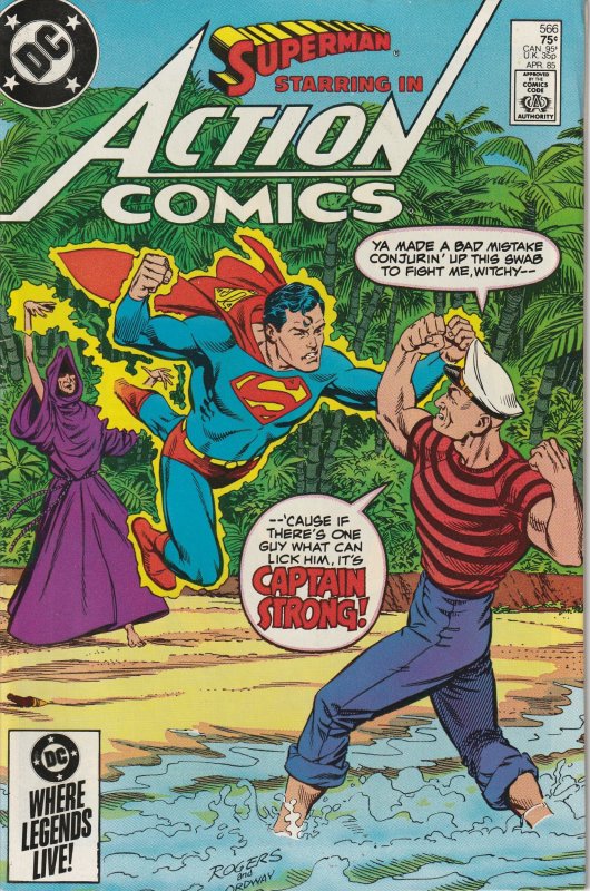 Action Comics #566 Direct Edition (1985) DC's Answer to Popeye !