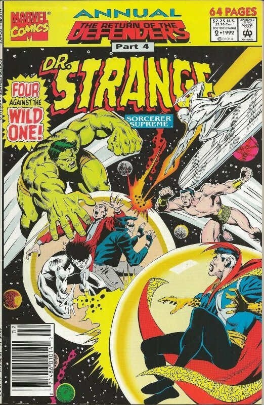 Doctor Strange Annual #2 ORIGINAL Vintage 1992 Marvel Comics Hulk Silver Surfer 71486010142