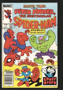 MARVEL TAILS #1 NM 9.2 NEWSSTAND 1st APPEARANCE OF SPIDER HAM,HULK BUNNY + MORE!