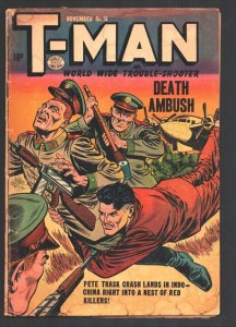 T-Man #19 1954-Quality-Pete Trask vs the commies in Death Ambush-Light stai...