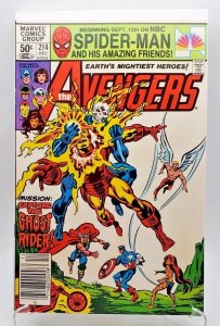 AVENGERS #214 (1981) (MARVEL) Ghost Rider, Avengers NEWSSTAND NM-/NM