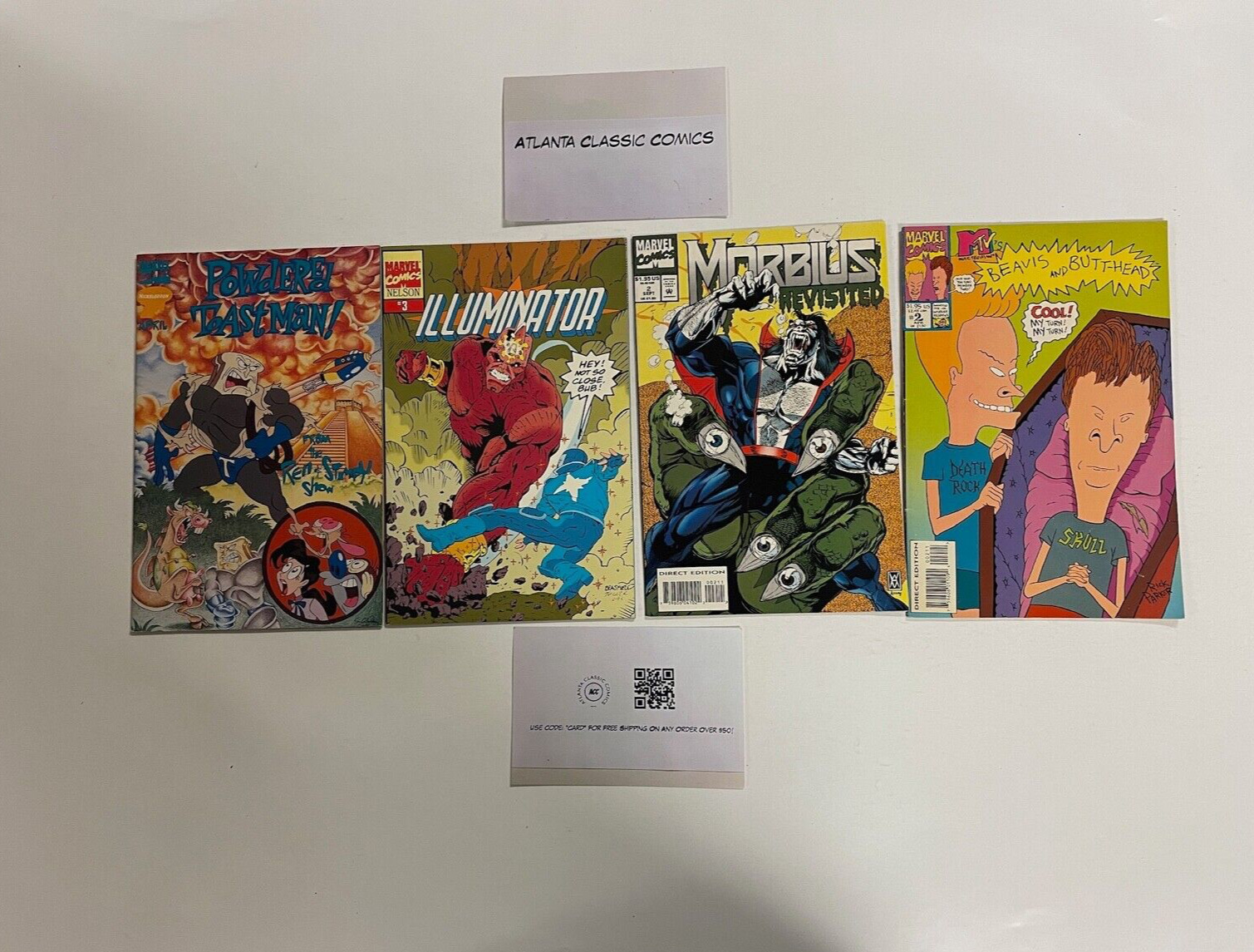 4 Marvel Comic Books Bevis and ButtHead 2 Morbius 2 Illuminator
