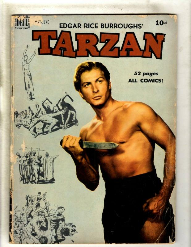 Tarzan # 15 VG 1950 Dell Golden Age Comic Book Lex Barker Photo Cover Jungle JK1