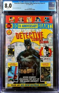 CGC 8.0 DETECTIVE COMICS BATMAN 80th Anniversary Giant #1 WP Walmart LMT to 1500