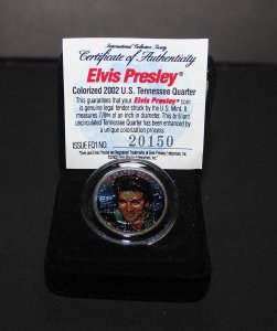 2002 Elvis Presley Colorized Tennessee Statehood Quarter