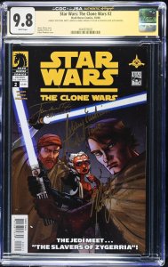Star Wars: Clone Wars #2 10/08 signed Eckstein, Taylor & Lanter Graded CGC 9.8
