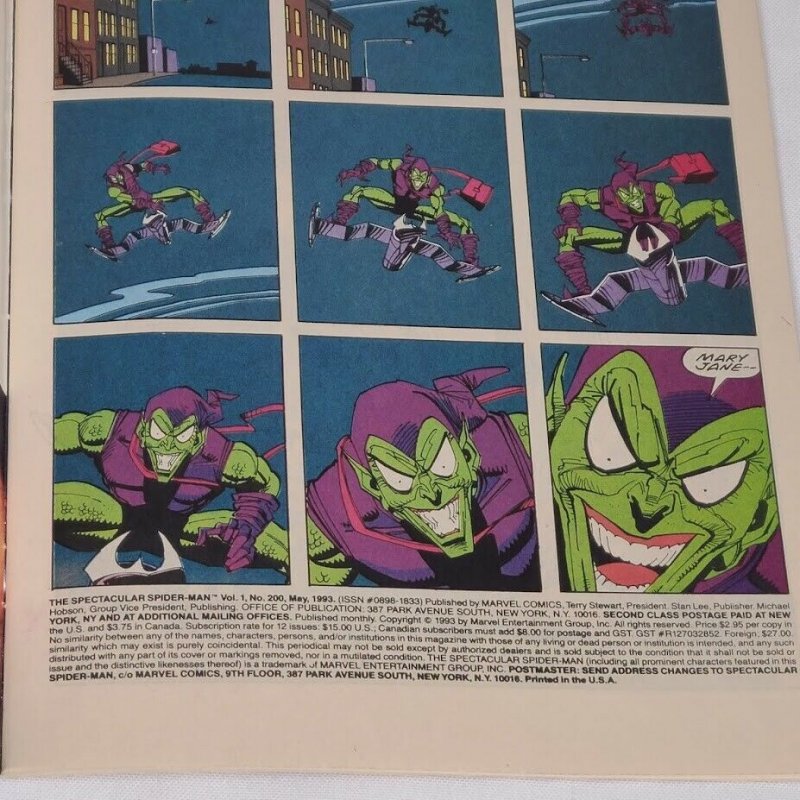 Spectacular Spider-Man 200 Marvel 1993 NM Foil Cover Green Goblin Giant Size