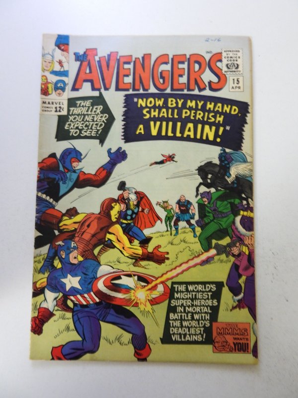 The Avengers #15 (1965) FN- condition date written on front cover