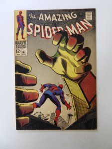 The Amazing Spider-Man #67 (1968) Fair large piece missing back cover