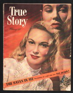 True Story 2/1948-Macfadden-George Harrell photo cover-The Satan in Me-Hir...