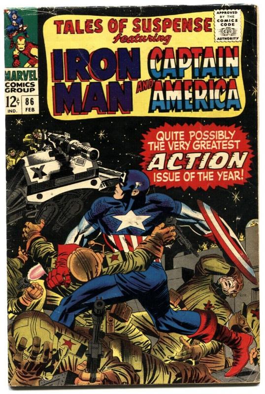 TALES OF SUSPENSE #86 1967-iron man-CAPTAIN AMERICA