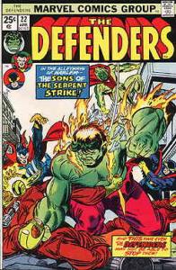 Defenders, The #22 FAIR ; Marvel | low grade comic April 1975 Hulk vs Sons of th