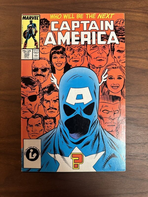 Captain America #333 VF- 1st John Walker as Captain America(Marvel 1987)