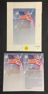 REMEMBER ME? Painted American Flag 6.5x9 Greeting Card Art #1069 w/ 18 Cards