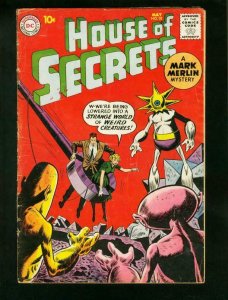 HOUSE OF SECRETS #32 1960-MARK MERLIN-DC COMICS-WILD COVER-very good VG