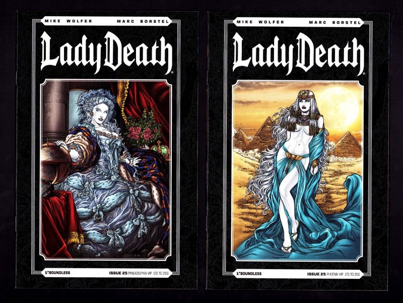 Lady Death #25 Variants 13 pcs + #'s 24 & 26 Variants - 15 pc Lot (2013) 9/9.2