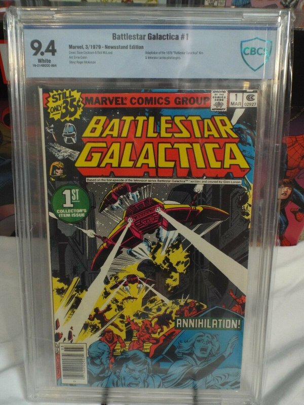 Battlestar Galactica #1 - CBCS 9.4 - White Pages - Newsstand Edition!