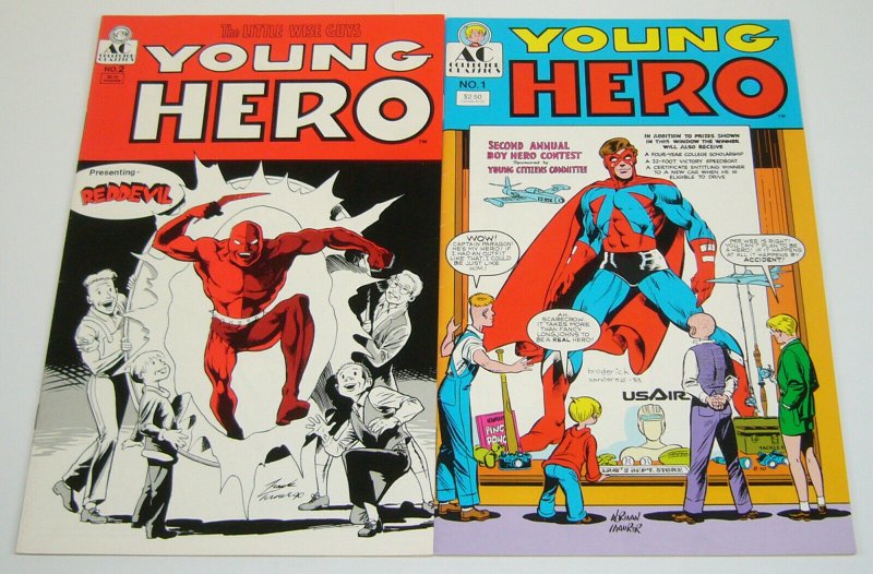 Young Hero #1-2 VF- complete series - little wise guys - golden age daredevil