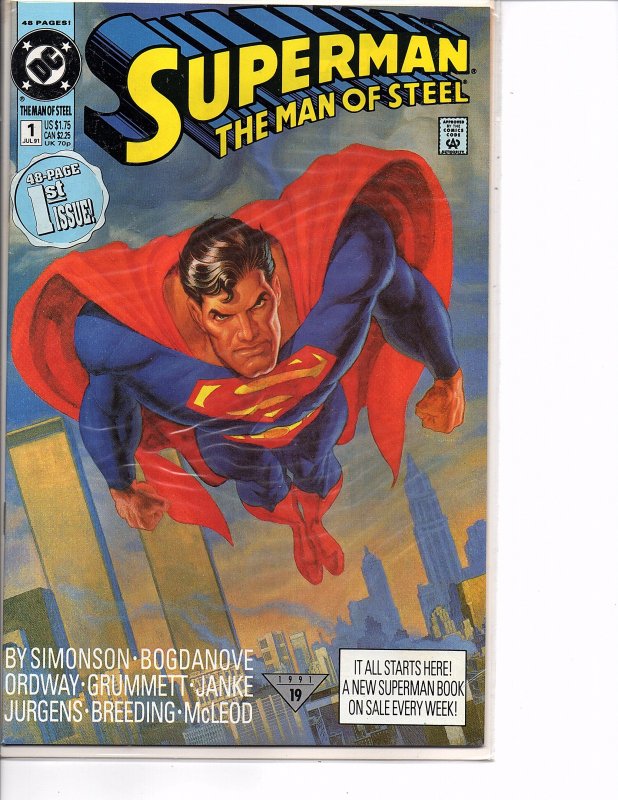 DC Horse Comics (1991) Superman The Man of Steel #1 1st App. Eradicator