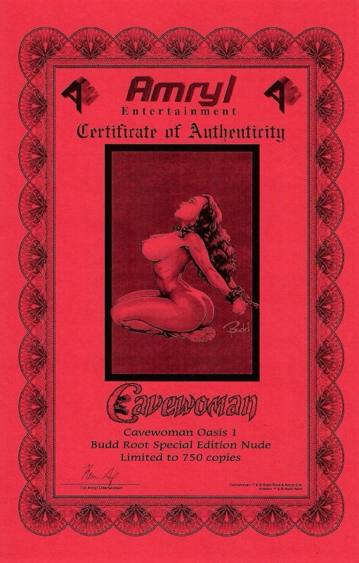 Cavewoman: Oasis #1 Budd Root Special Edition Nude (2013)