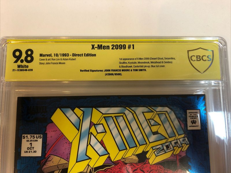 X-Men 2099 (1993) # 1 CBCS 9.8 WP Verified Signature John Francis Moore & Smith