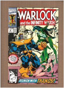 Warlock and the Infinity Watch #8 Marvel Comics 1992 Thanos vs. Gamora VF/NM 9.0