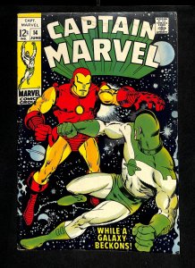 Captain Marvel (1968) #14 Iron Man!