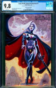 Lady Death Imperial Requiem #1 Brereton Ultimate Metal Ed. Coffin CGC 9.8 /15