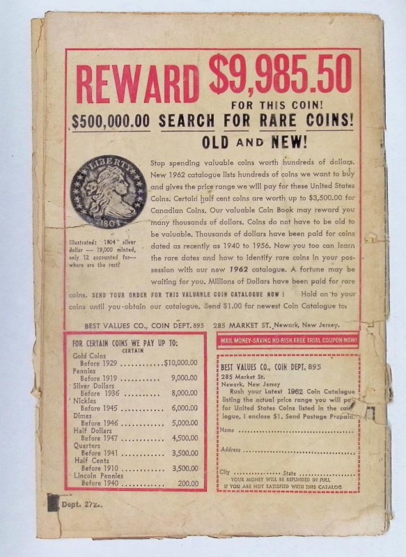 Fantastic Four #10 (1963) Fantastic Four [Key Issue] FR Condition see desc.