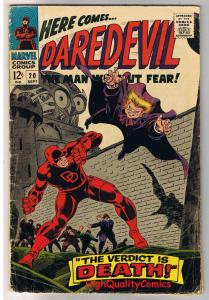 DAREDEVIL #20, GD+, Gene Colan, Man w/out Fear, 1964, more in store