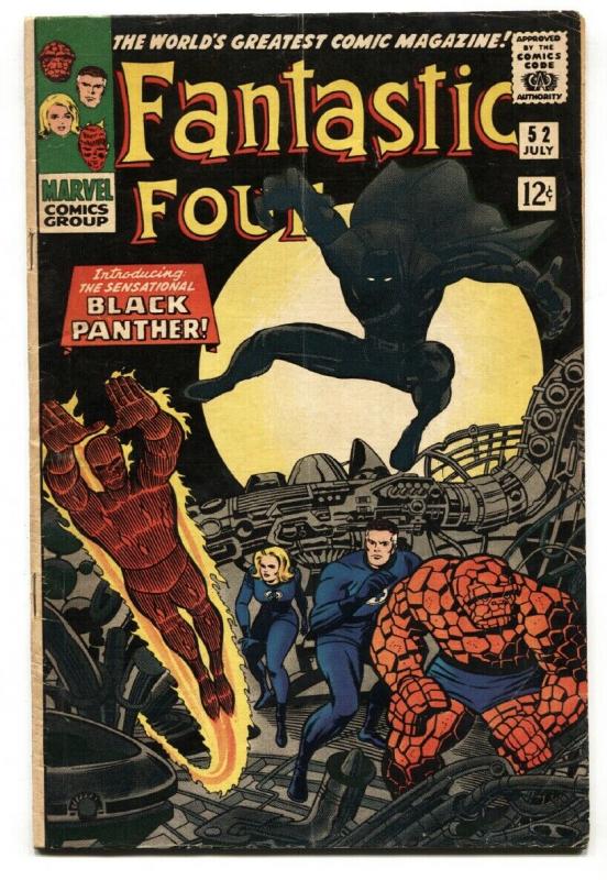 FANTASTIC FOUR #52 comic book-1st appearance Black Panther-Marvel 1966